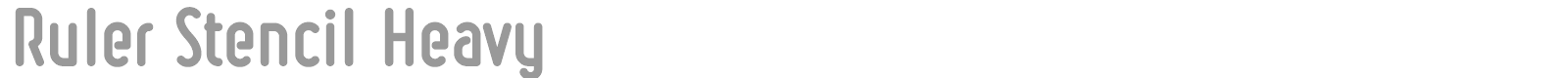 Ruler Stencil font preview